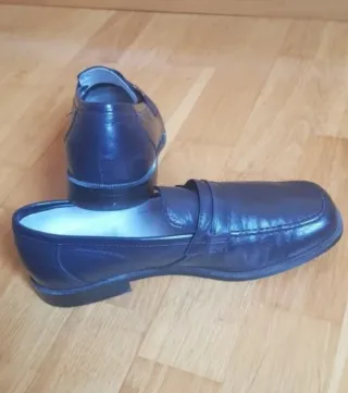 Mocasines de piel azul marino