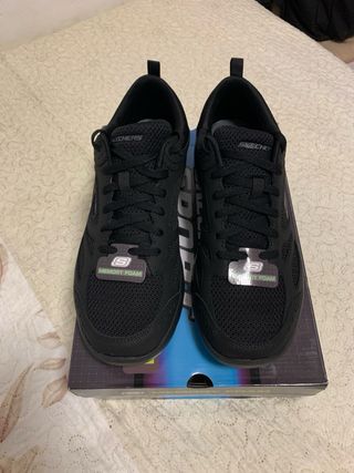 Zapatillas Skechers Memory Foam Negras Talla 44