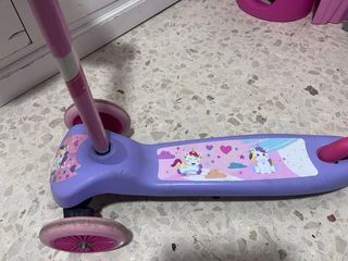 Patinete infantil unicornio 3 ruedas