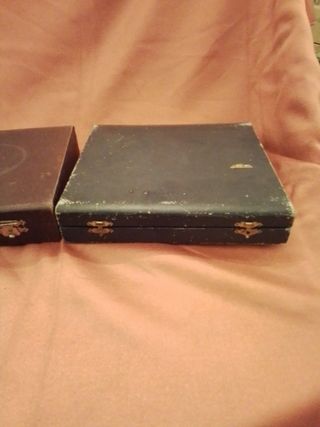 2 Cajas Antiguas para Cubiertos