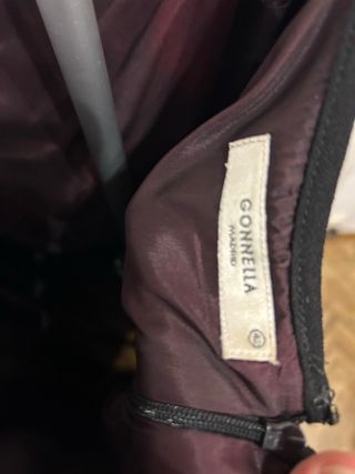 Vestido negro tirantes fiesta T42 crepé. Forrado