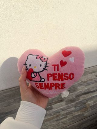 Peluche Cuore Hello Kitty Rosa