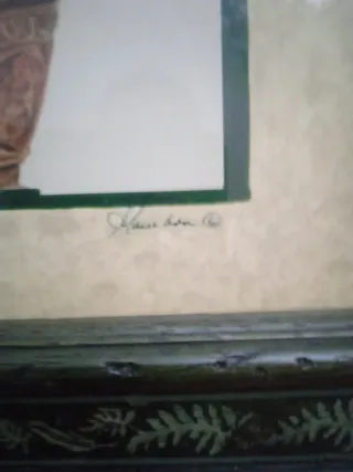 Cuadros de flores con marco verde