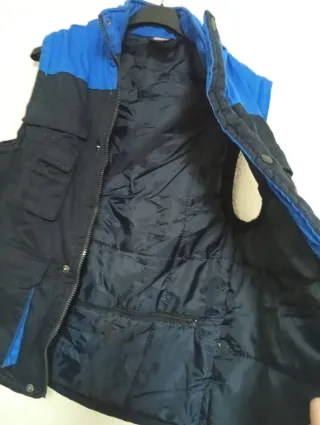 Chaleco multibolsillos trabajo azul y negro