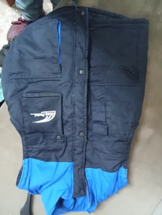 Chaleco multibolsillos trabajo azul y negro