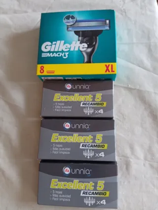 Recambios Gillette Mach 3 y Unnia Excellent 5