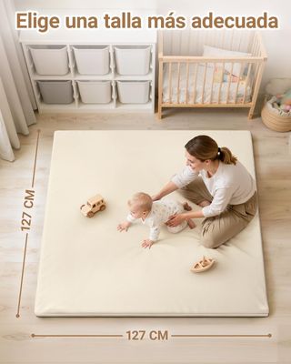 ★ Alfombra bebé Acolchada 127 x 127 x 3cm