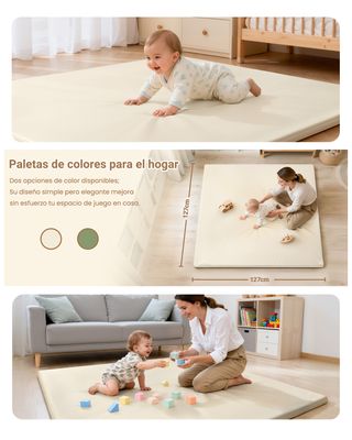 ★ Alfombra bebé Acolchada 127 x 127 x 3cm