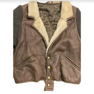 Giacca Bomber Pelle Shearling Vintage