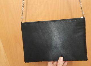 Bolso de fiesta plateado y negro