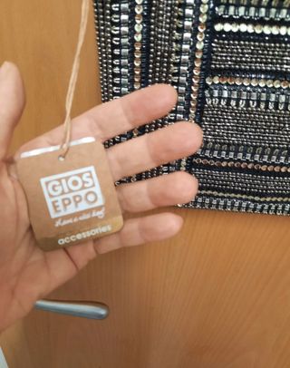 Bolso de fiesta plateado y negro