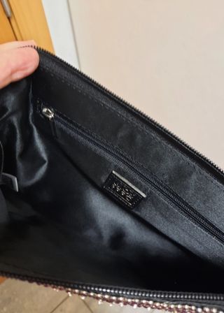 Bolso de fiesta plateado y negro