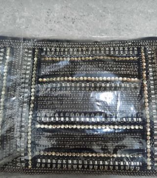 Bolso de fiesta plateado y negro