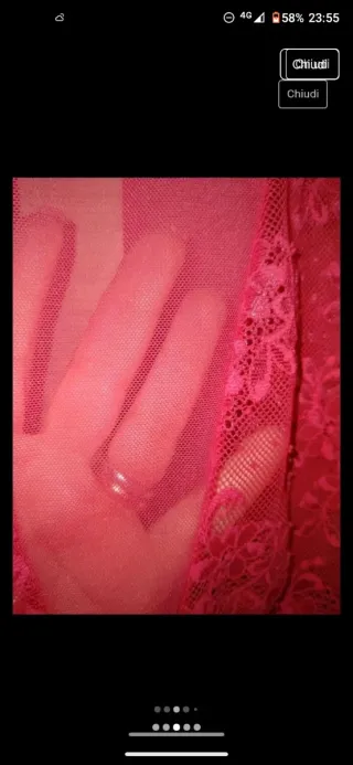 Body Esmara donna rosso in pizzo