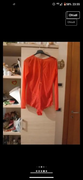 Body Esmara donna rosso in pizzo