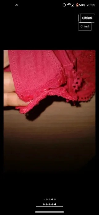 Body Esmara donna rosso in pizzo