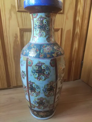 Jarrón chino decorado cerámica