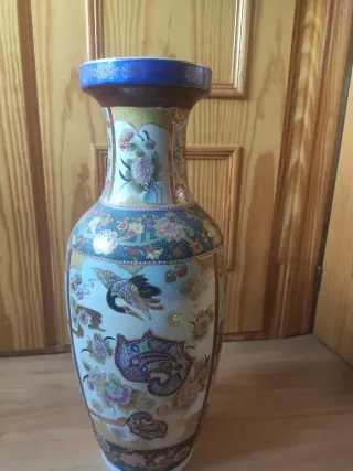 Jarrón chino decorado cerámica