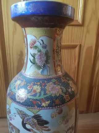 Jarrón chino decorado cerámica