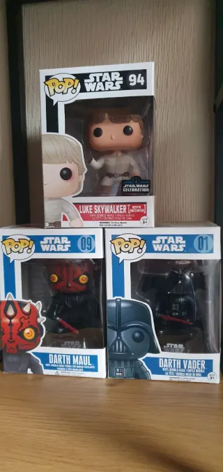 Funko Pop! Star Wars: Luke, Maul, Vader