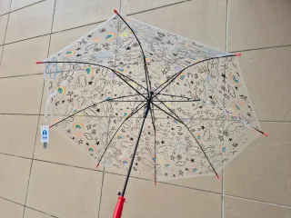 Paraguas infantil unicornio y arcoíris  +3 años