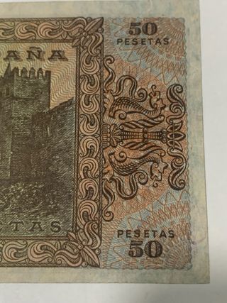Billete 50 Pesetas Banco de España 1938