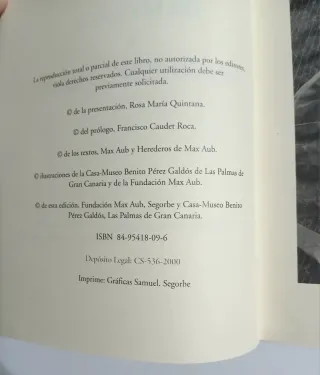 Libro De Max Aub a Benito Pérez Galdós