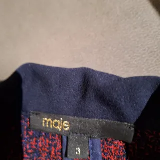 Vestido Maje cuadros rojo y azul