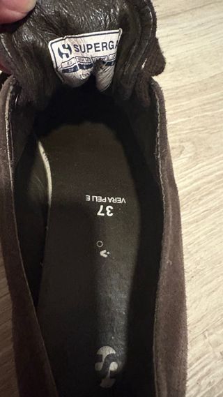 Zapatillas Superga plataforma ante marrón