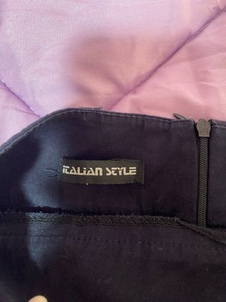 Falda Italiana Talla S Negra