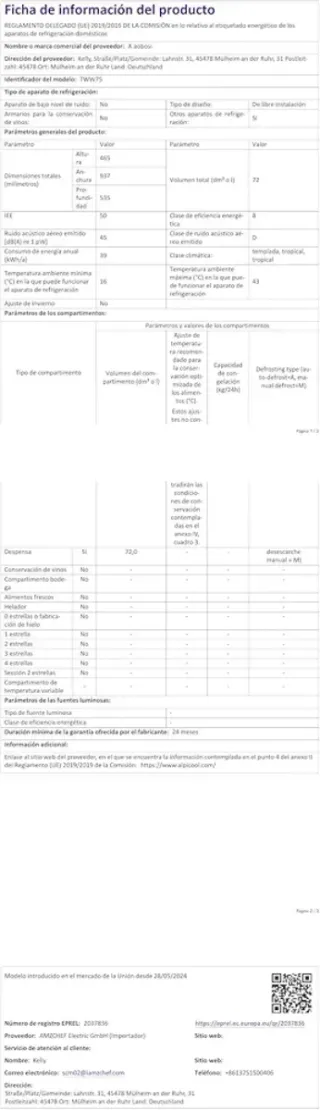 Nevera compresor 75L 12V portátil