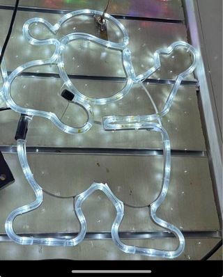 Pai Natal LED Branco e Multicolor