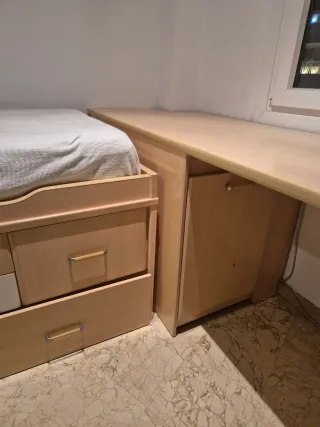 Escritorio y estanteria