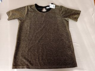 Camisa fiesta dorada y negra