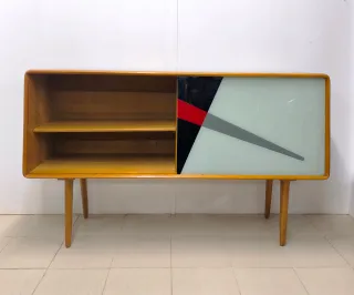 Aparador vintage danés con diseño geométrico