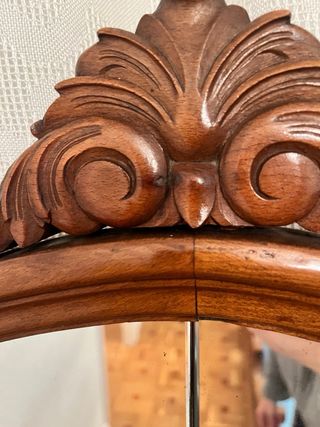 Cómoda antigua madera maciza con espejo