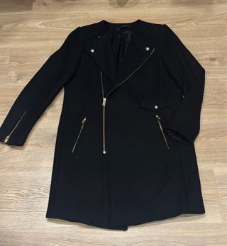 Abrigo Zara Negro mezcla lana 75%