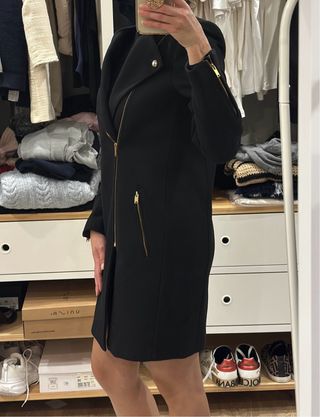 Abrigo Zara Negro mezcla lana 75%