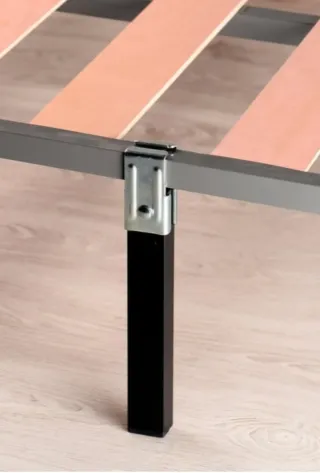 4 Patas Cama/Somier Acero Negro
