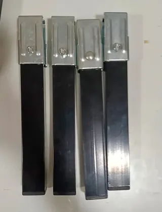 4 Patas Cama/Somier Acero Negro