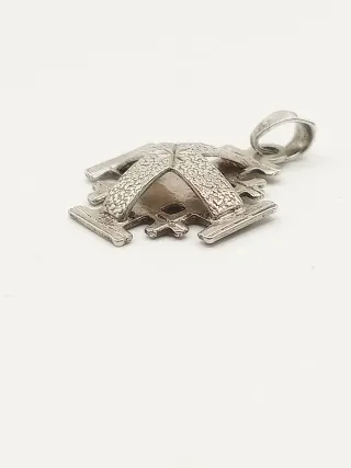 Ciondolo Croce Gerusalemme crociate Argento 925