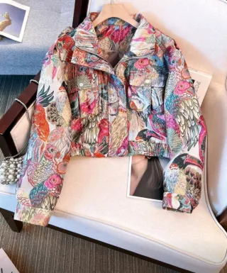 Chaqueta Desigual bordada multicolor