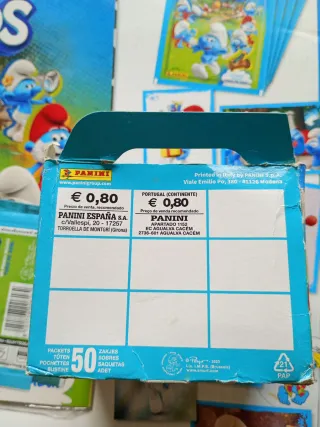 Caja de cromos Los Pitufos más el álbum