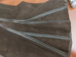 Falda de ante marrón