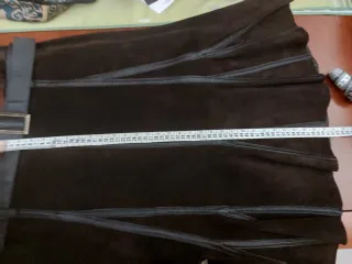 Falda de ante marrón