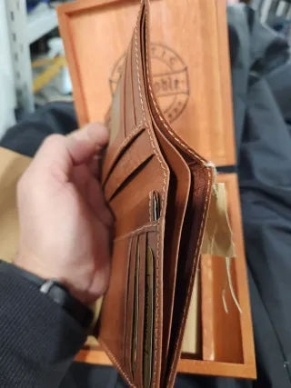 Cartera Piel Noble Hombre Marrón