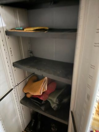 2 Armarios PVC Alto y Pequeño Gris