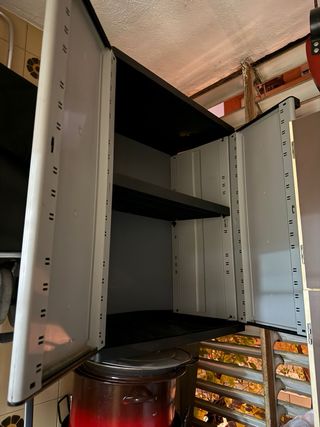 2 Armarios PVC Alto y Pequeño Gris