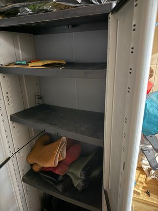 2 Armarios PVC Alto y Pequeño Gris