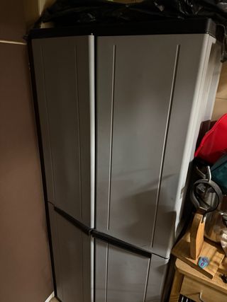 2 Armarios PVC Alto y Pequeño Gris